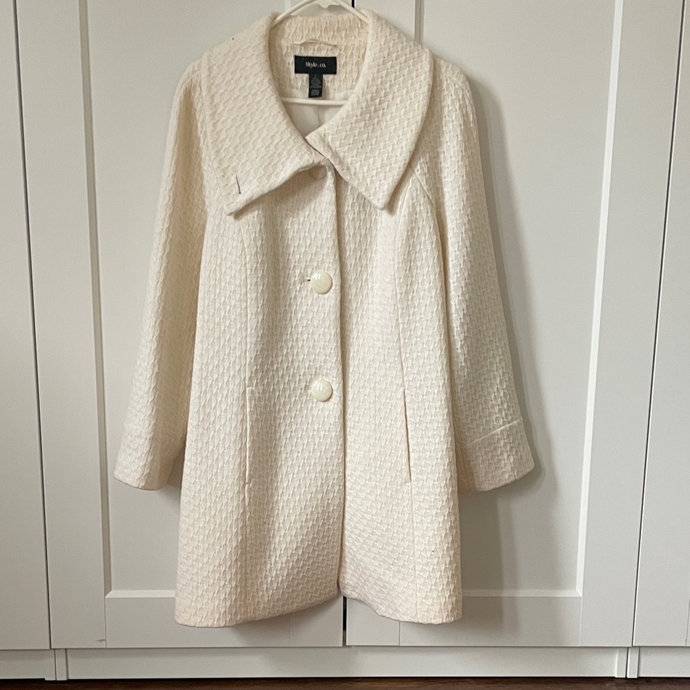 Talbots Ivory Women's Cape with Textured Pattern